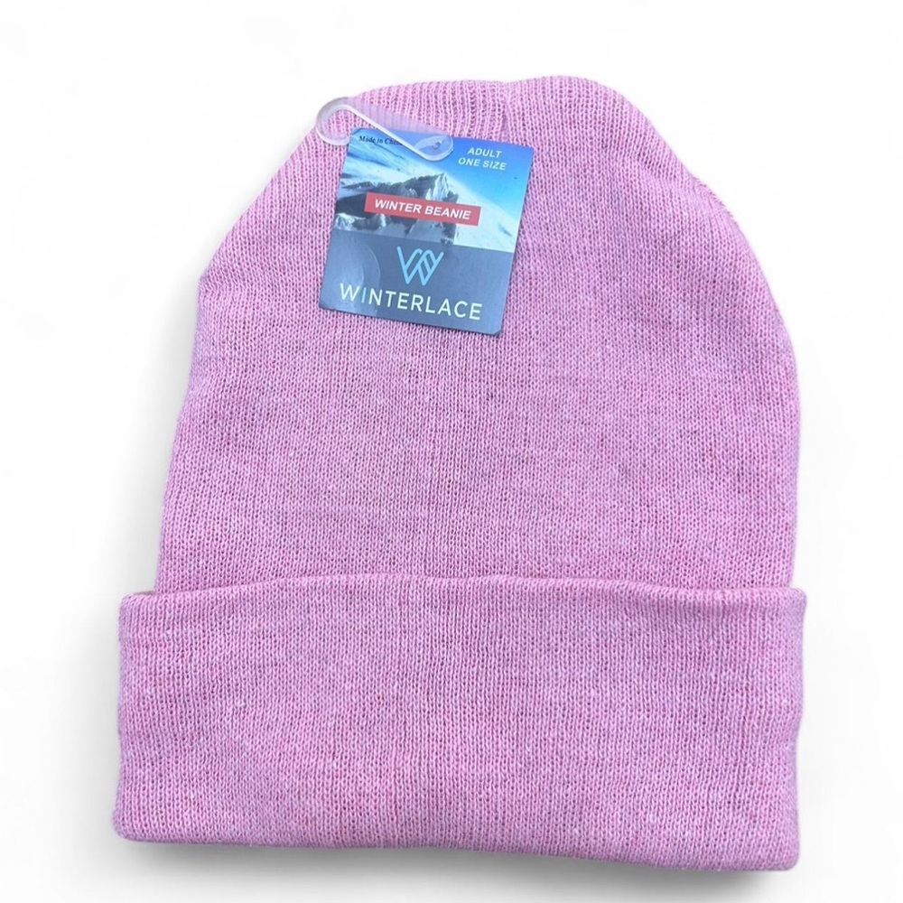 FREE WITH PURCHASE NEW Winterlace Pink Knit Beanie – One Size Adult